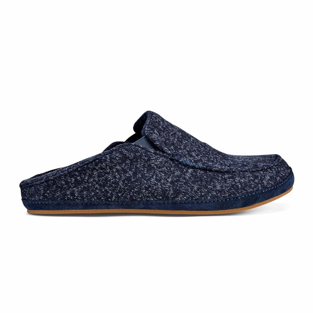 Zapatos Olukai Moloā Hulu - Pantuflas Hombre Azules 20257-460